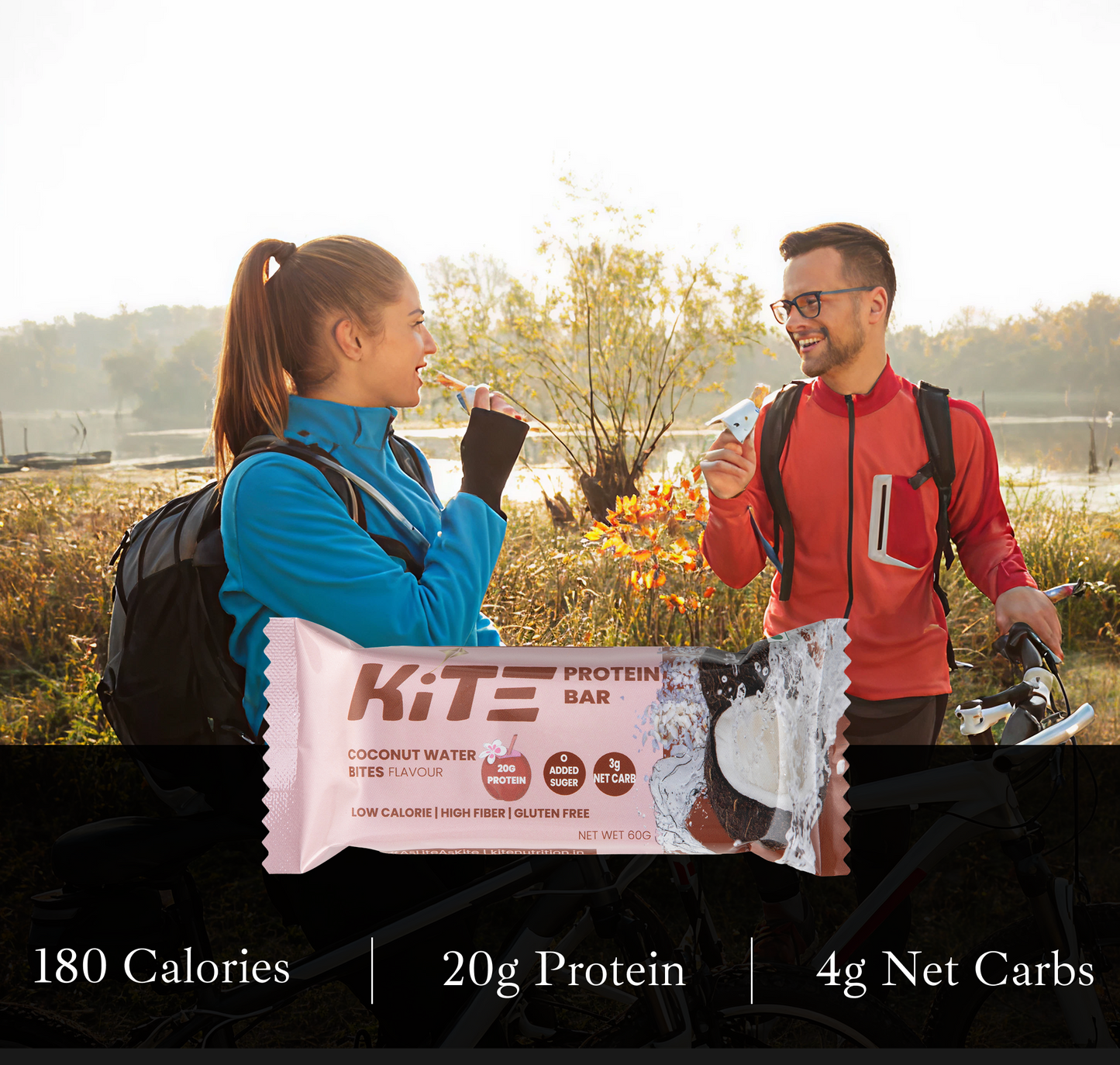 KiTE 20g Protein Bar (4 Bars, Variety Pack, No Added Sugar) | 170 cals | 4 Net Carbs | High fiber | Zero Added Sugar Protein Bars | High Protein Isolates | Made with Theobroma Cocoa butter |