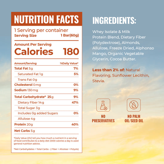 Alphonso Mango Chunks - KiTE Protein Bars