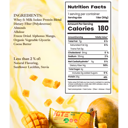 Alphonso Mango Chunks - KiTE Protein Bars