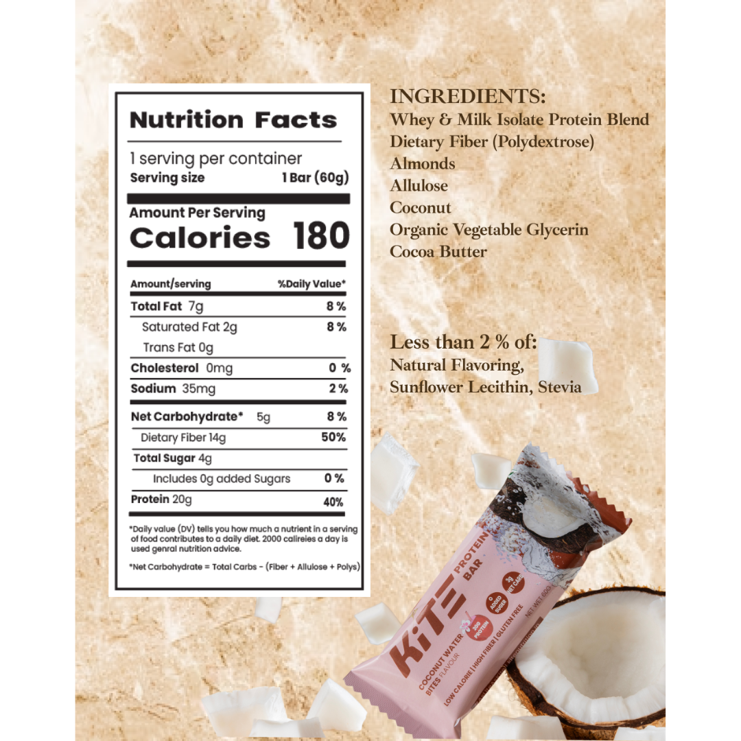 Cocoa Coconut Water - KiTE Protein Bars