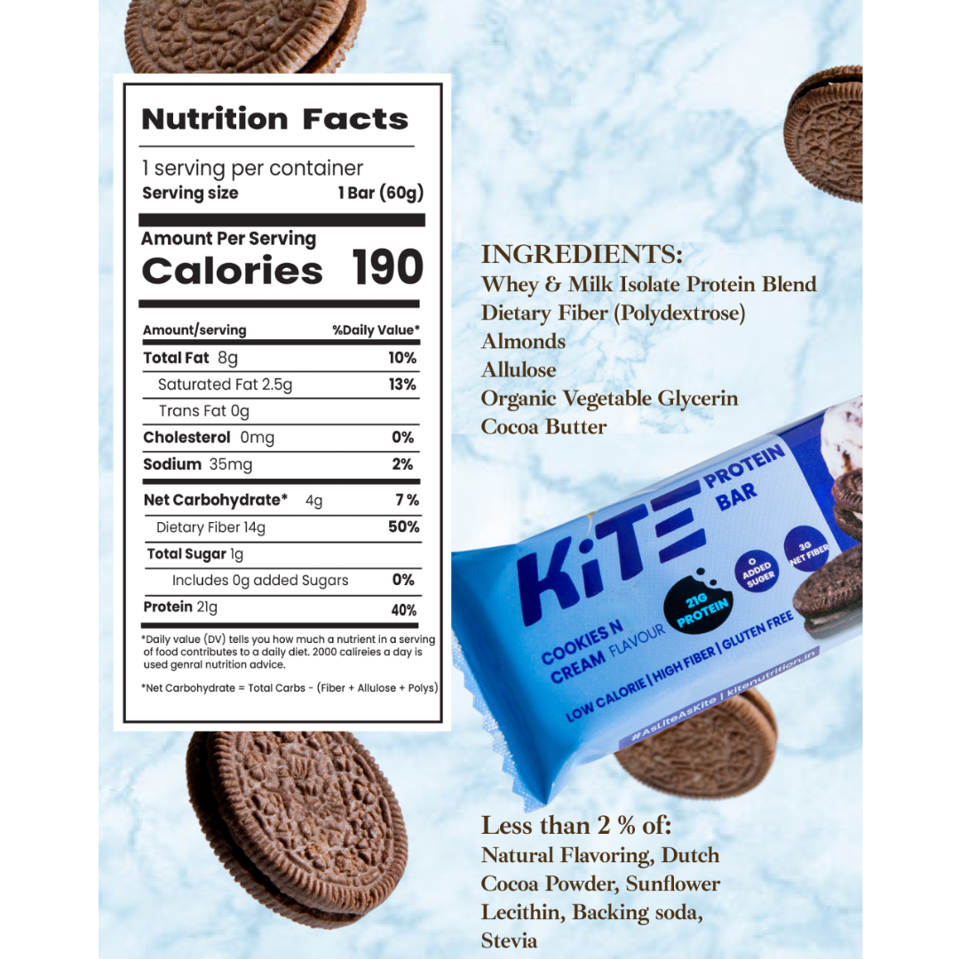 Cookies n Cream - KiTE Protein Bars