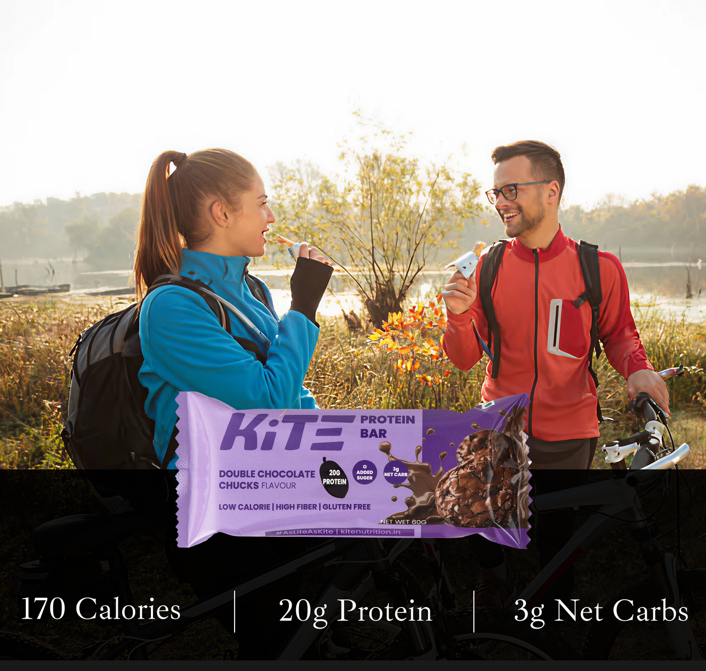KiTE 20g Protein Bar (4 Bars, Variety Pack, No Added Sugar) | 170 cals | 4 Net Carbs | High fiber | Zero Added Sugar Protein Bars | High Protein Isolates  | Made with Theobroma Cocoa butter |