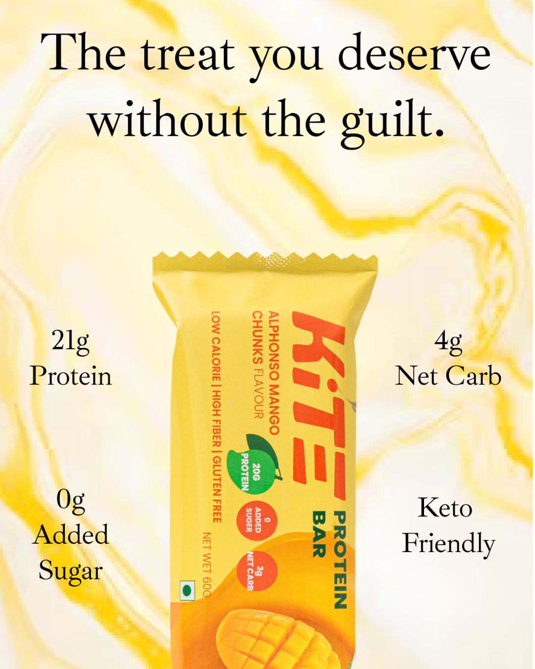 KiTE 20g Protein Bar (4 Bars, Variety Pack, No Added Sugar) | 170 cals | 4 Net Carbs | High fiber | Zero Added Sugar Protein Bars | High Protein Isolates  | Made with Theobroma Cocoa butter |