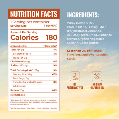 Alphonso Mango Chunks - KiTE Protein Bars - Subscription