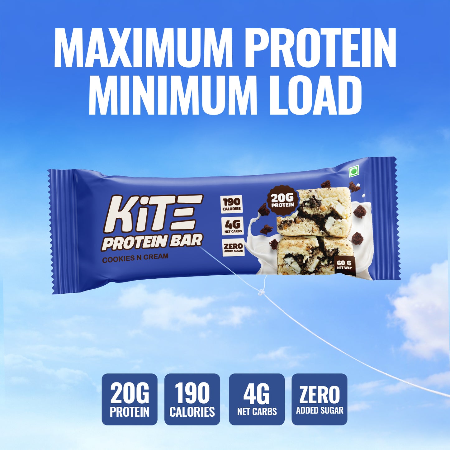 Cookies n Cream - KiTE Protein Bars